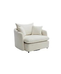 Streamdale Furniture Swivel Sofa Armchair with 3 Pillows