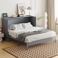 Streamdale Furniture Queen Size Murphy Bed with Large Drawers