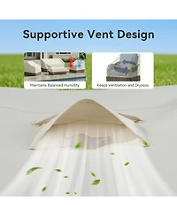 Pocassy Outdoor Furniture Cover Waterproof 4 Piece Patio Set for Outside Couch, Lawn Chairs, Coffee Table, Windproof with Buckle Strap