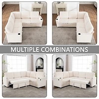 Streamdale Furniture Modular Sectional Sleeper Sofa with Storage