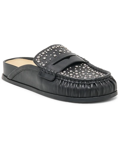 Dolce Vita Women's Jordero Stud Buckle Slip-On Flat Mule Loafers