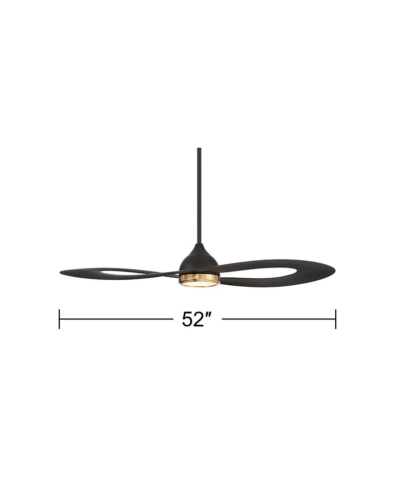 Possini Euro Design 52 Inch Obi Matte Cct Led Damp Ceiling Fan with Remote