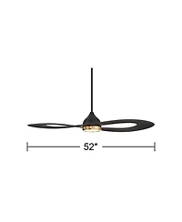 Possini Euro Design 52 Inch Obi Matte Cct Led Damp Ceiling Fan with Remote