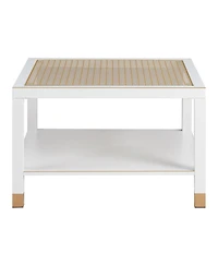 Streamdale Furniture Modern Square Coffee Table - Crisp Metal Frame with Luxe Glass Top