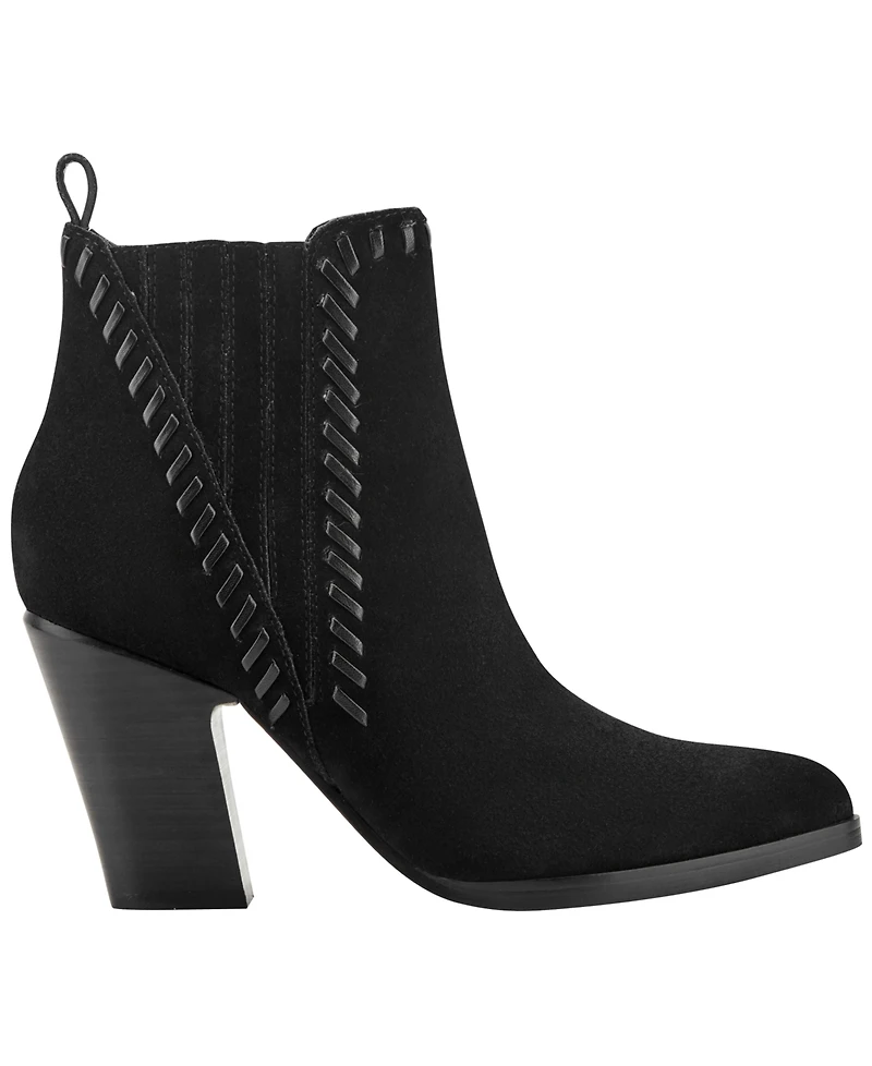 Marc Fisher Ltd Women's Alvira Suede Block Heel Booties