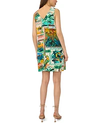 Msk Women's Sleeveless V-Neck Button-Front Dress