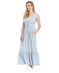 London Times Women's Sleeveless Maxi Dress