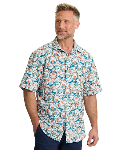 Tommy Bahama Men's Nova Wave Glass Half Full Printed Shirt
