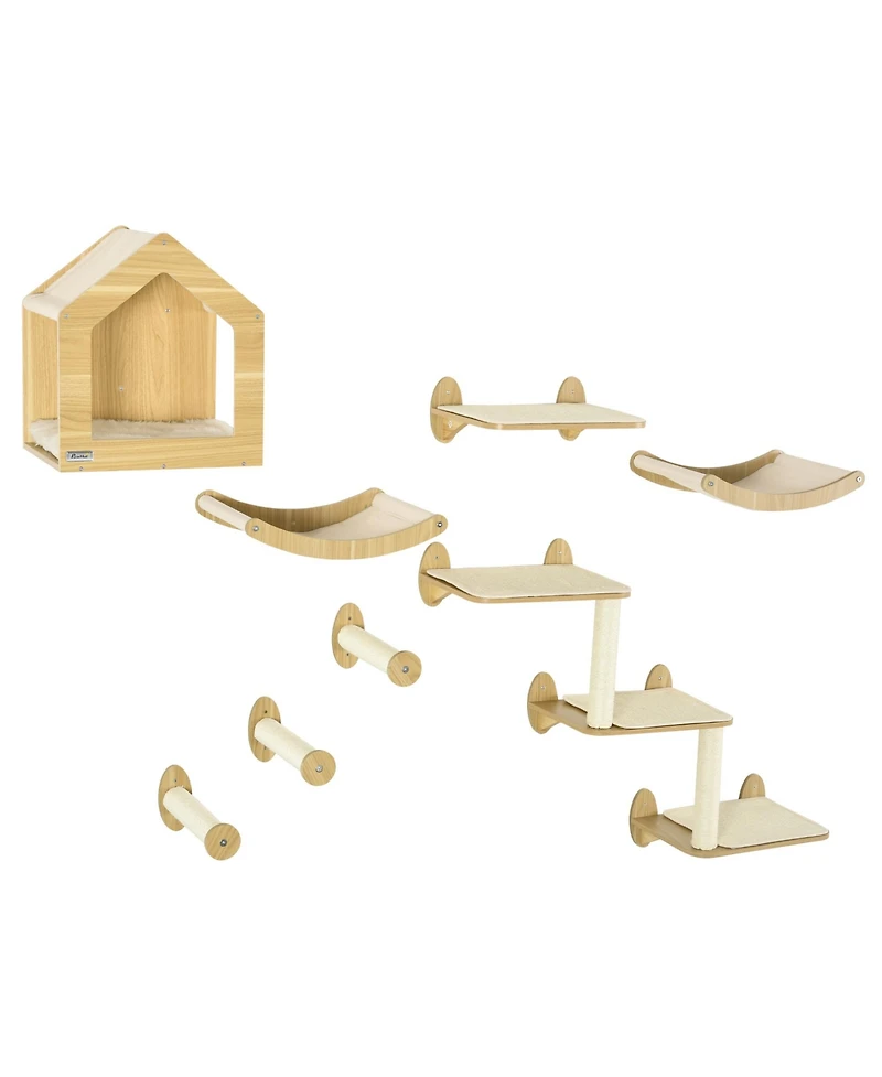 Aostirmotor 10-Level Wall-Mounted Cat Tree