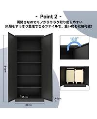 gaomon 72 Inch Heavy-Duty Metal Storage Cabinet with 4 Adjustable Shelves for Garage, Home and Office