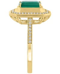 Effy Collection Emerald (1-3/8 ct. t.w.) & Diamond (1/6 ct. t.w.) Ring in 14k Yellow Gold