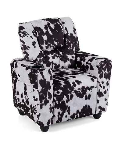 Slickblue Toddler Reclining Chair with Cup Holder, Push Back Kids Armchair Seating