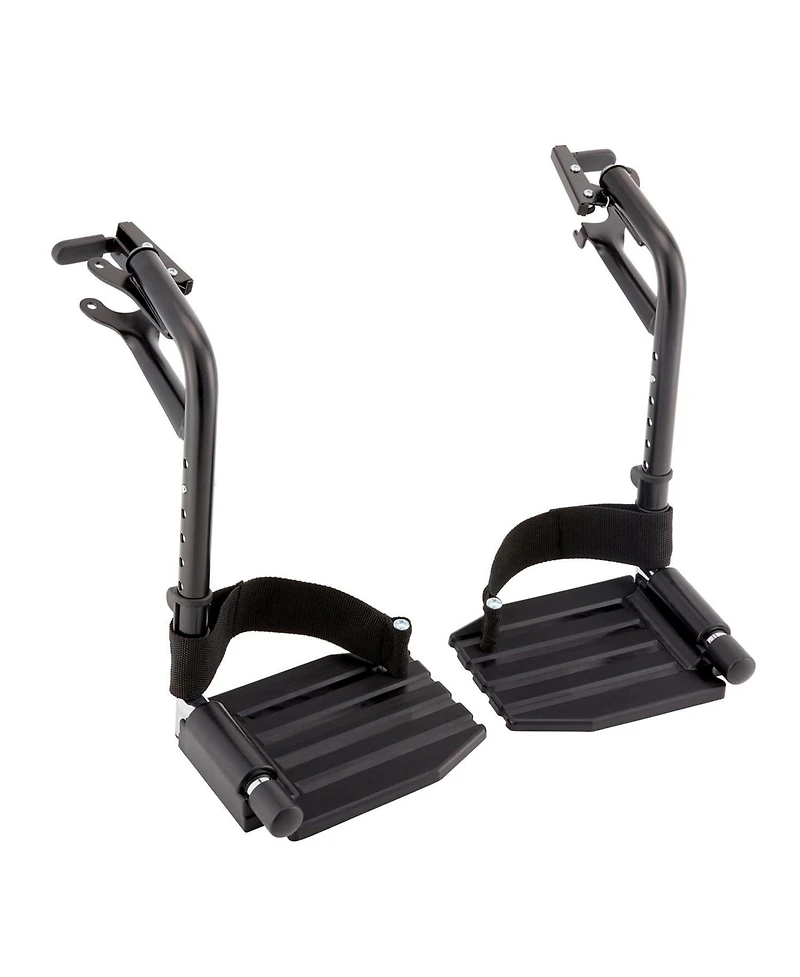 Invacare Wheelchair Legrest with Heel Loops, Adjustable Length, Swing Away Design and Flip Up Footplate