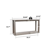 Streamdale Furniture 60" Rectangular Solid Wood Veneer Console Table, Table
