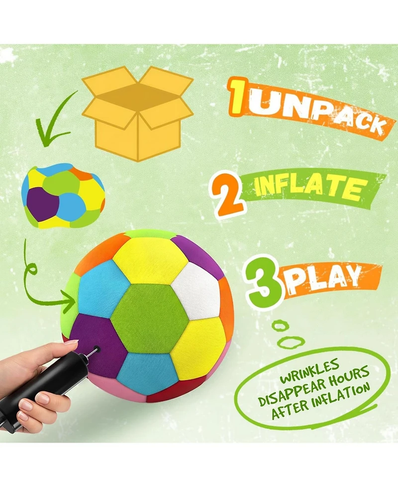 HopeRock 4 Size Indoor Soccer Ball -Soft Silent Foam Size 4 with Realistic Bounce for Youth Skills Practice