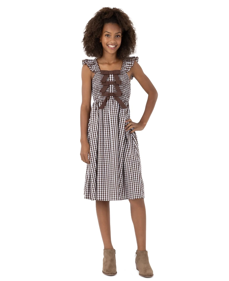 Speechless Girls' 7-16 Gingham Sleeveless Dress
