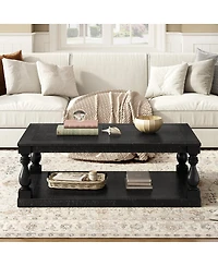 Streamdale Furniture Vintage Coffee Table with Vase Legs and Pine Veneer