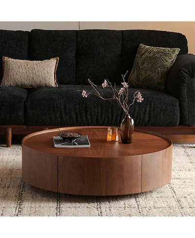 Streamdale Furniture Circular Coffee Table for Living Rooms and Offices