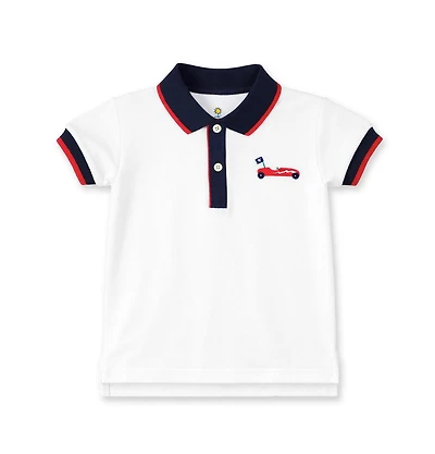 Florence Eiseman Little Boys Knit Polo With Derby Car