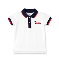 Florence Eiseman Little Boys Knit Polo With Derby Car