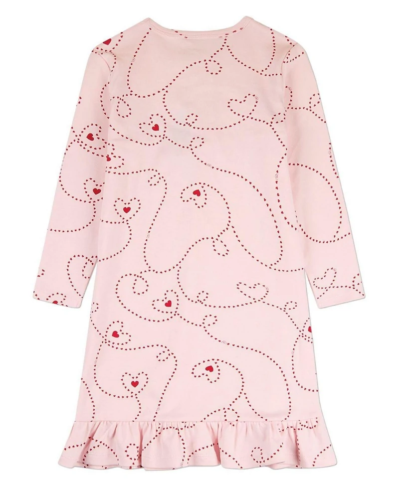 MeMoi Little Girls Long-Sleeve Mid-Length Nightgown