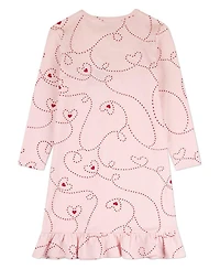 MeMoi Little Girls Long-Sleeve Mid-Length Nightgown