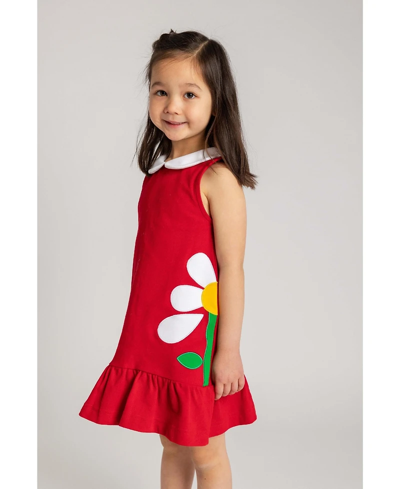 Florence Eiseman Little Girls Knit Dress With Flowers