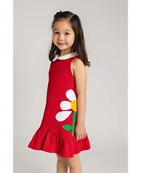 Florence Eiseman Little Girls Knit Dress With Flowers