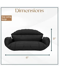 LeisureMod 2-Person Polyester Cushions for Swing Chairs and Hammocks