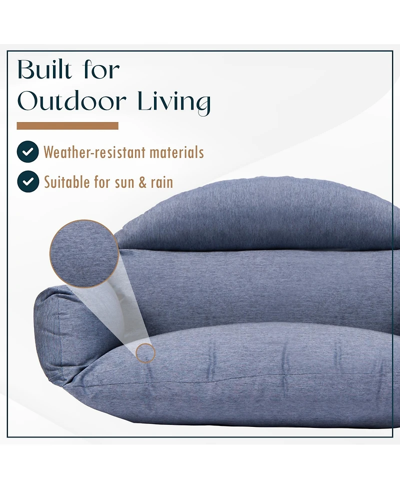 LeisureMod 2-Person Polyester Cushions for Swing Chairs and Hammocks