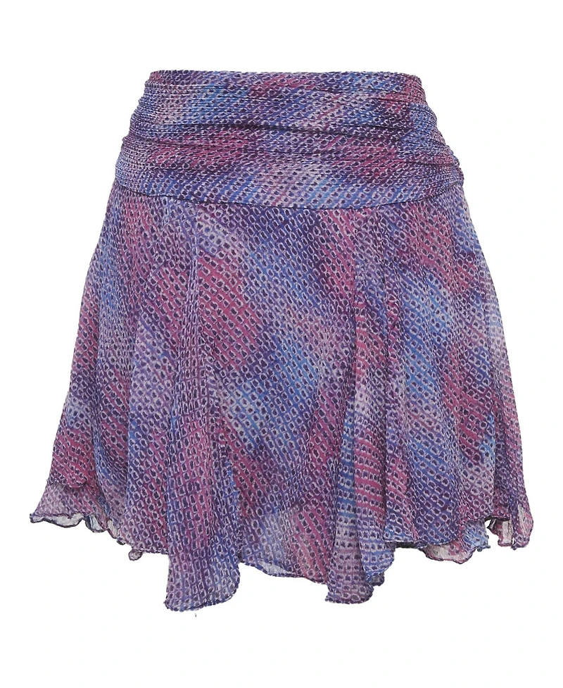 Pre-Owned Isabel Marant Women's Printed Silk Wrap Mini Skirt