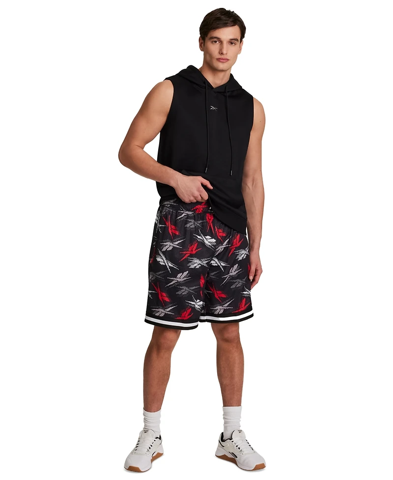 Reebok Men's Basketball Printed Mesh Shorts