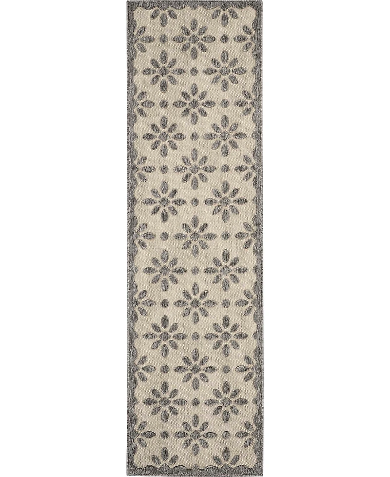 Nourison Home Cozumel CZM03 Cream 2'2" x 7'6" Runner Rug