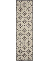 Nourison Home Cozumel CZM03 Cream 2'2" x 7'6" Runner Rug
