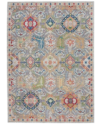 Nourison Home Ankara Global ANR12 Gray and Multi 5'3" x 7'6" Area Rug