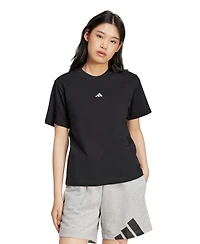 adidas Women's Short-Sleeve Cotton Crewneck Logo T-Shirt