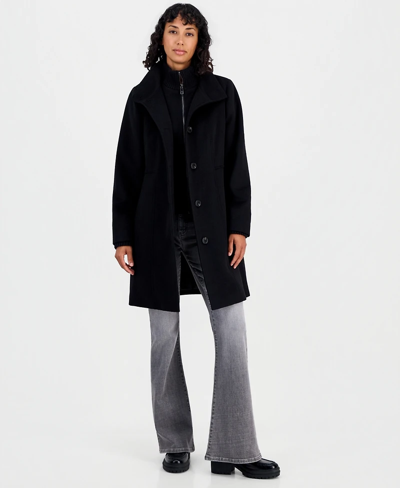 Calvin Klein Women's Knit Bibbed Walker Coat