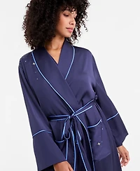 Disney | Macy's Women's Sorcerer's Apprentice Mickey Long-Sleeve Satin Wrap Robe, Exclusive