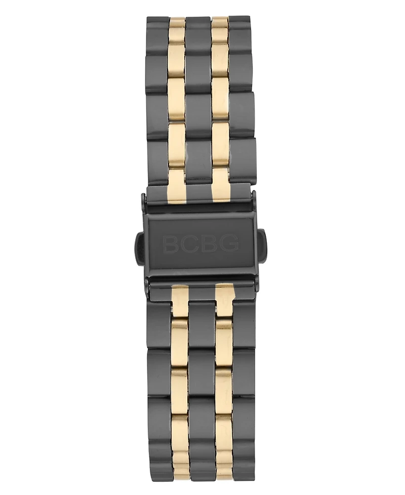 Bcbg Women's Quartz Rectangle Black Stainless Steel Watch 22mm