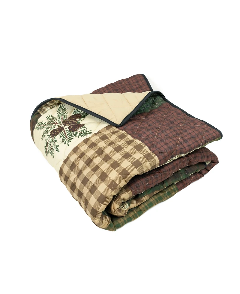 Your Lifestyle Pine Panels Reversible Throw, 50" x 60"
