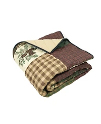 Your Lifestyle Pine Panels Reversible Throw, 50" x 60"
