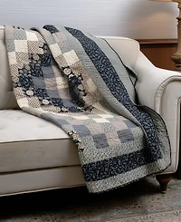 Donna Sharp Lexington Trip Cotton Reversible Throw, 50" x 60"