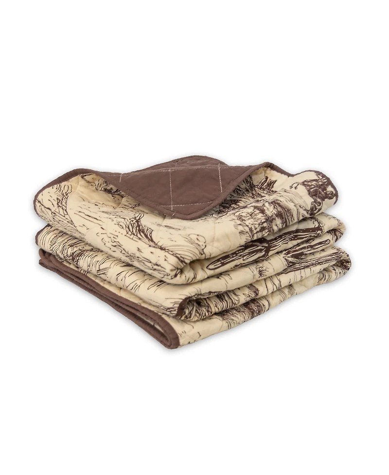 Donna Sharp Cowboy Cotton Reversible Throw, 50" x 60"