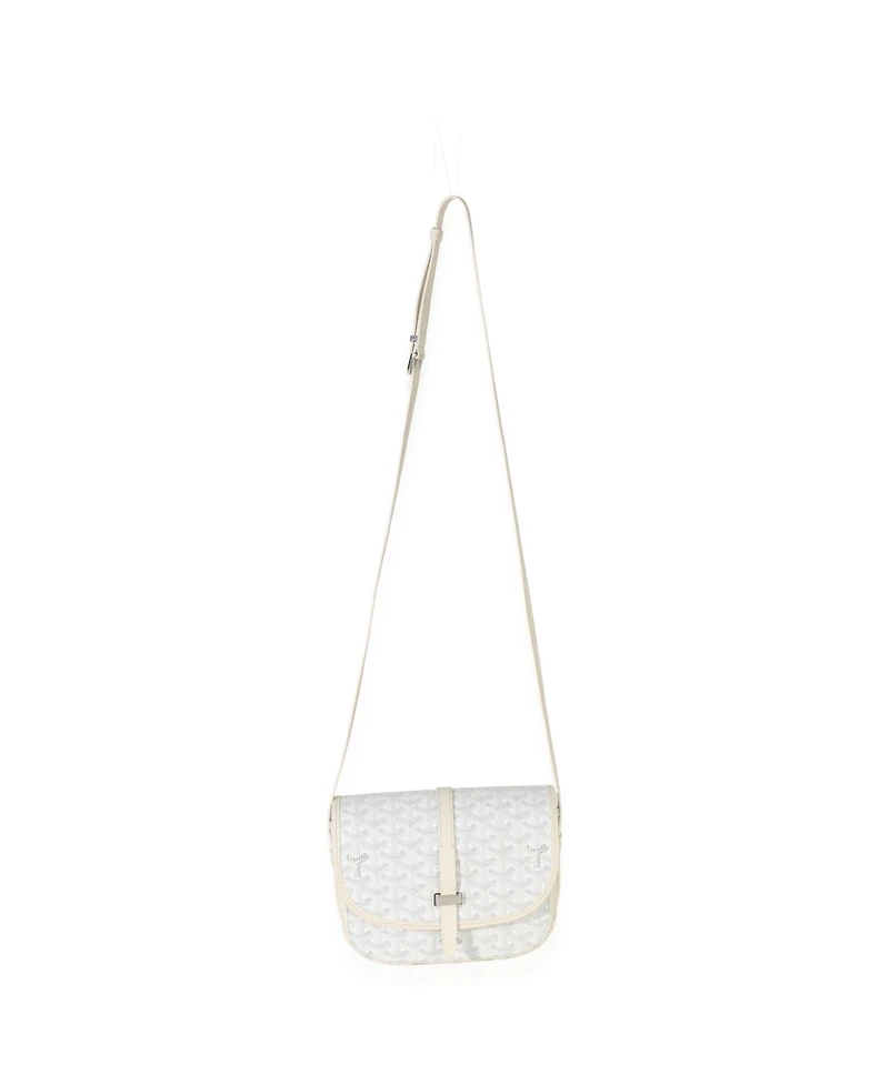 Pre-Owned Goyard White Goyardine Canvas Belvedere Ii Pm