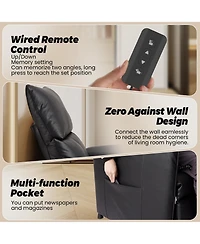 gaomon Electric Recliner Sofa Chair with Massage and Heat for Living Room, Bedroom, Office