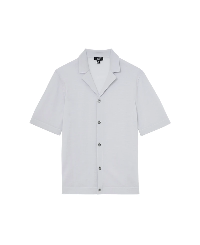 Reiss Men's Grafton Cuban Merino Wool Shirt
