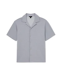 Reiss Men's Felipe Textured Jacquard Cuban Shirt