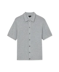 Reiss Men's Phoenix Button Through Textured Shirt