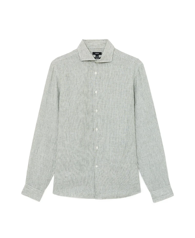 Reiss Men's Ruban Stripe Linen Shirt