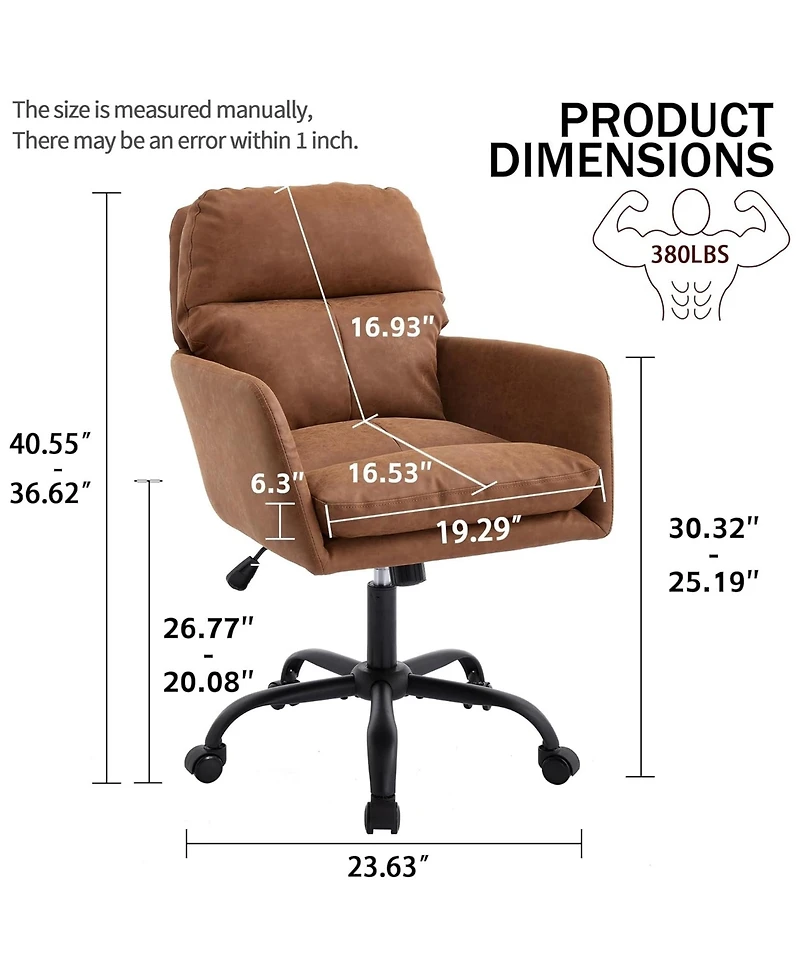 Rainsken Pu Leather Office Desk Chair